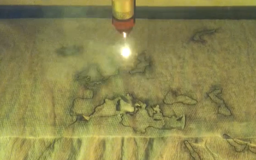 Découpe avec papier mouillé