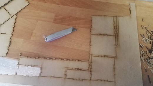 Découpe laser du kit