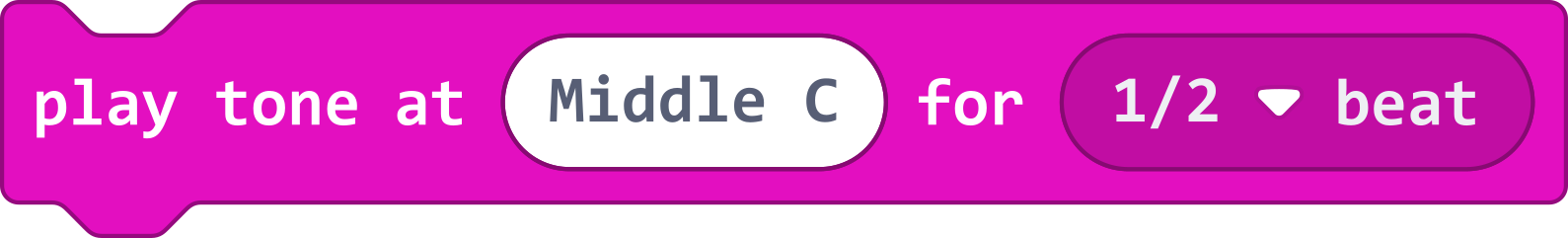 Commande MakeCode play tone