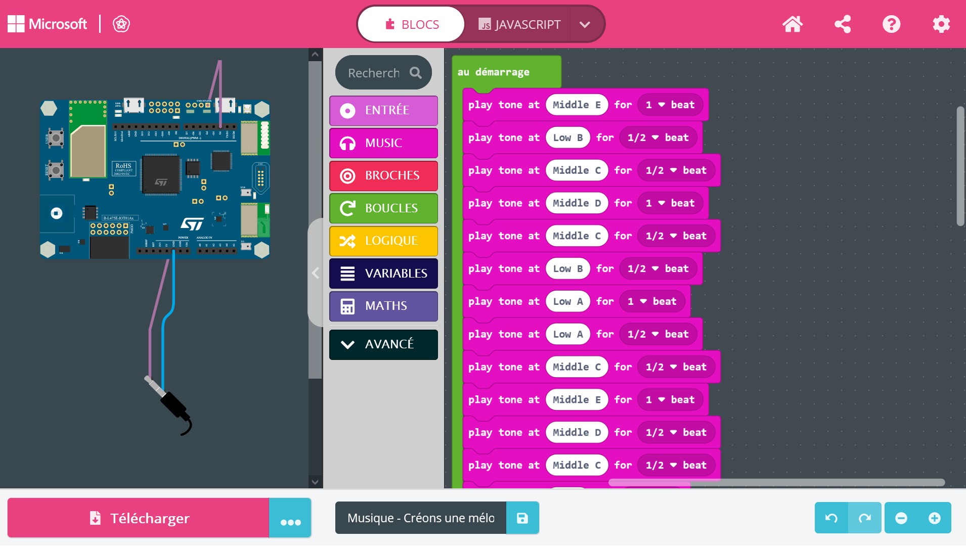 MakeCode Musique