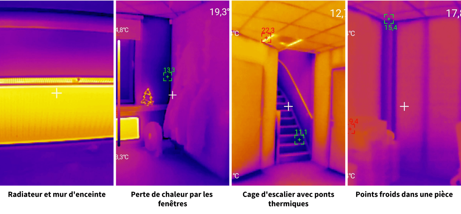 Exemples d'images thermiques